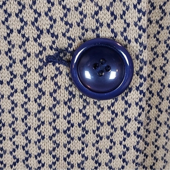 Betsey Johnson Cream and Blue Patterned Cape - Picture 3 of 10